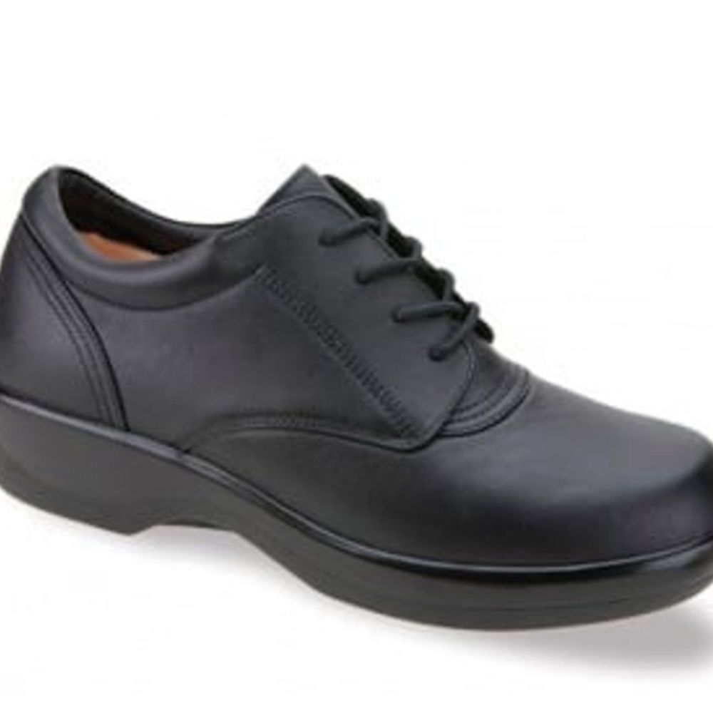 New! Apex Ambulator 1270 - Women's - Leather Oxfords - Black - Aetrex 9 Wide